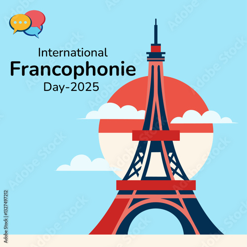 International Francophonie Day Celebrating the French Language and Cultural Diversity,  Poster, themes, Francophonie, French language, cultural diversity, festival, linguistic, global connection