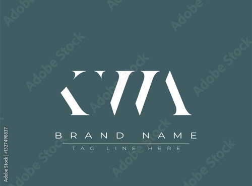 KWA abstract letter logo design. This logo is designed by three abstract letters.