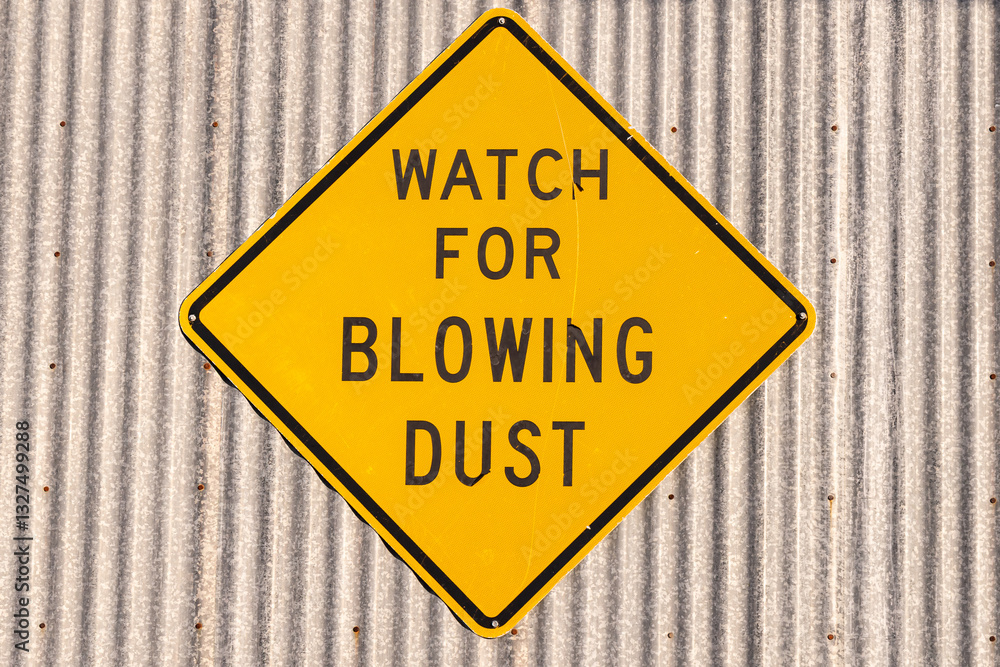 Sign saying 'Watch of Blowing Dust.'