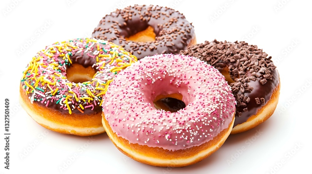 Tasty donuts on white background Tasty donuts on white background