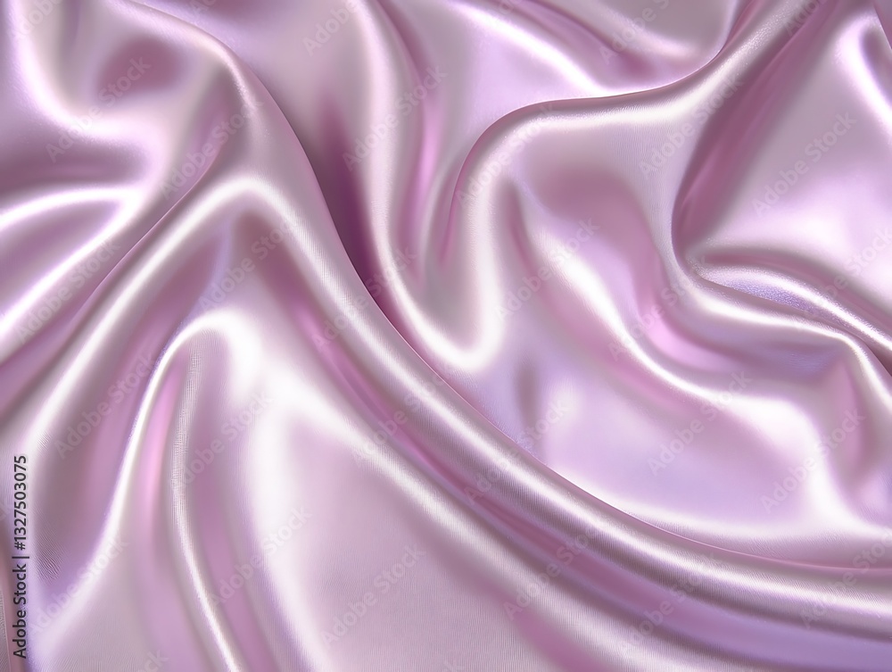 Obraz premium Pink satin fabric, folded and draped, background studio shot