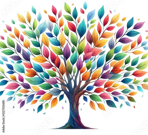 abstract colorful tree