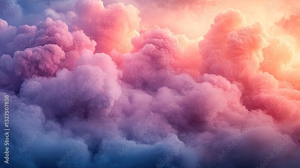 Colorful clouds, vibrant smoke, dramatic sky background. Possible use Desktop wallpaper Colorful clouds, vibrant smoke, dramatic sky background. Possible use Desktop wallpaper