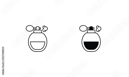 Perfume icons set line and glyph vector icon