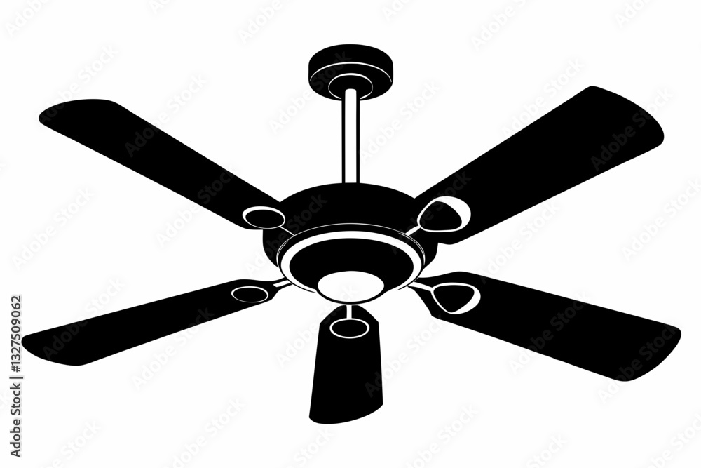 celling fan line art silhouette vector illustration celling fan line art silhouette vector illustration