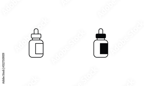 Essential Oil icons set line and glyph vector icon