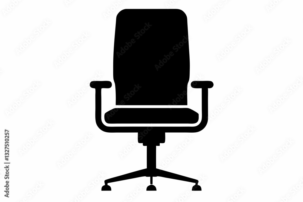 office chair line art silhouette vector illustration