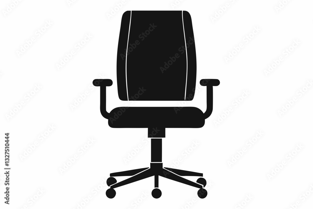 office chair line art silhouette vector illustration office chair line art silhouette vector illustration