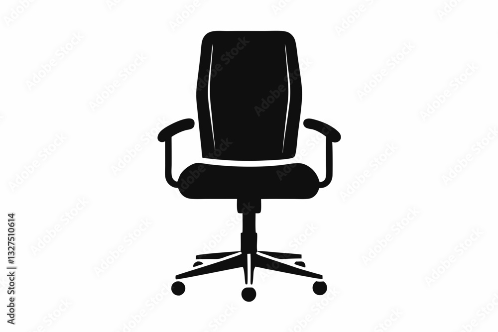 office chair line art silhouette vector illustration office chair line art silhouette vector illustration