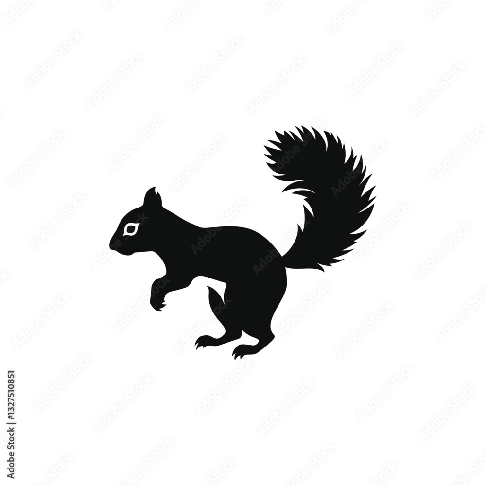 Fototapeta premium squirrel vector silhouette