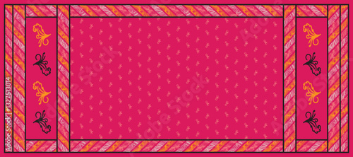 Textile screen print and digital print design motif pattern decorate hand made artwork illustration
