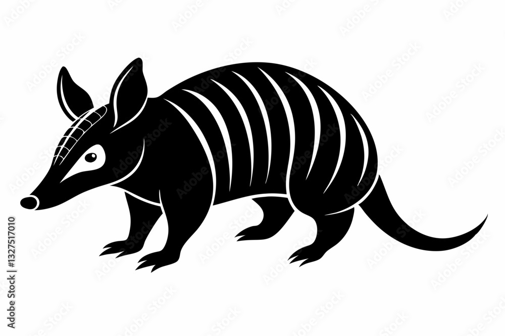 Obraz premium armadillo line art silhouette vector illustration
