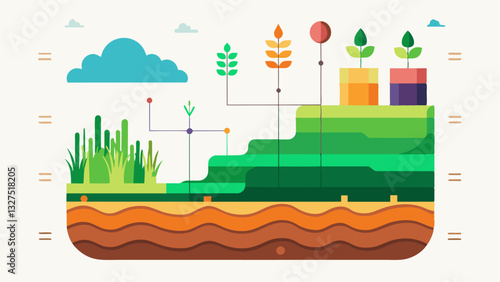 The digital soil nutrient map displays multiple layers of data including pH levels organic matter and micronutrients helping farmers gain a comprehensive understanding of their. Vector illustration