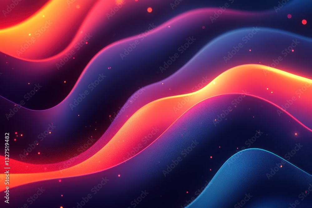 Obraz premium Dynamic waves of color swirl in vibrant hues, evoking emotion and movement across the canvas