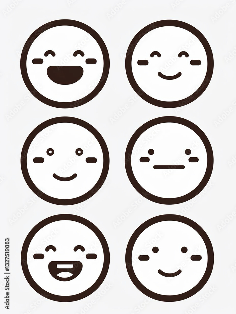 set of funny faces icons set of funny faces icons