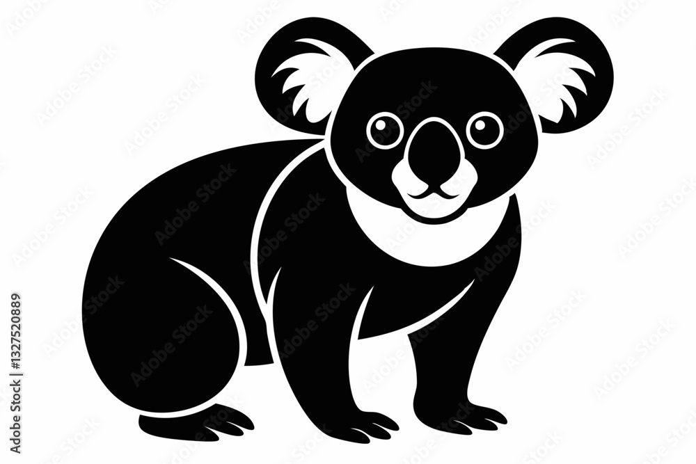 koala line art silhouette vector illustration koala line art silhouette vector illustration