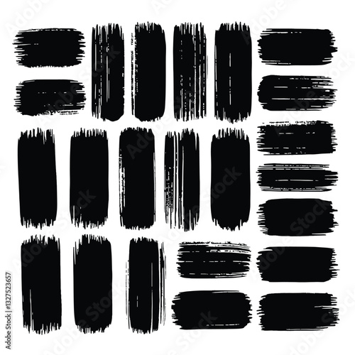 set of grunge ink splashes designs