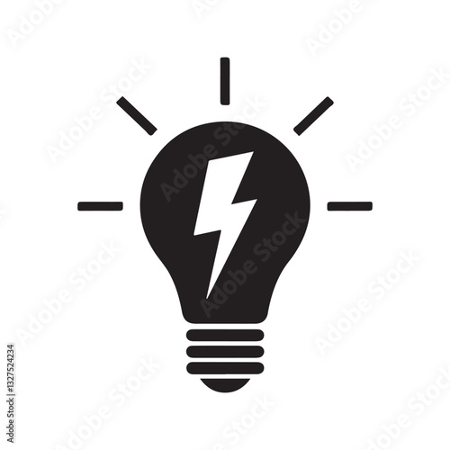 flash glyph icon vector