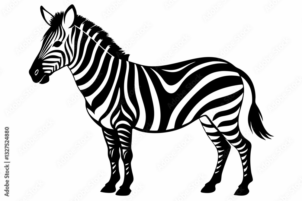 Obraz premium zebra line art silhouette vector illustration 