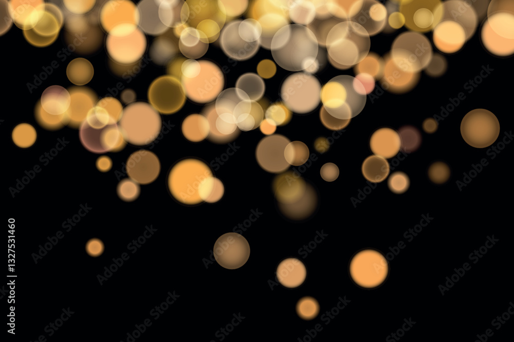 Obraz premium Abstract color shining bokeh isolated on transparent background. Lights and sparks glitter glowing effect. Lens flare Christmas or New Year holiday card.