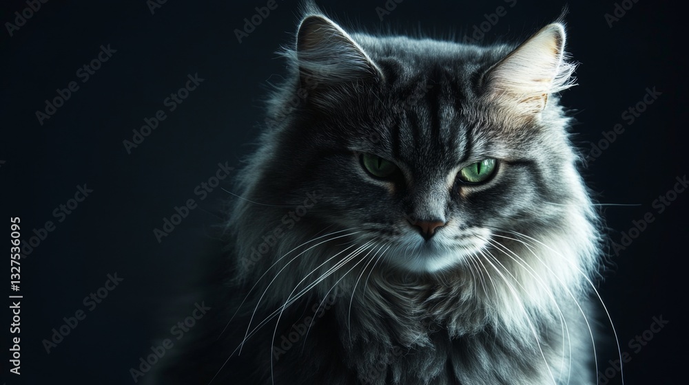 Majestic Gray Cat Portrait Majestic Gray Cat Portrait