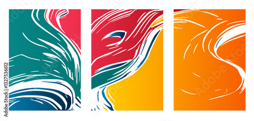 Background with abstract geometric spots and a place for text. Vector illustration in the style of minimalism.