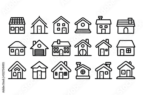 house  home  property  cottage editable stroke out