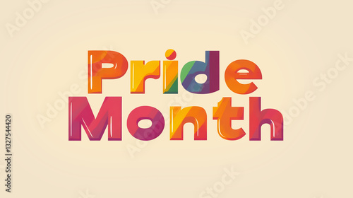 A beautiful vintage Pride Month poster. The text 
