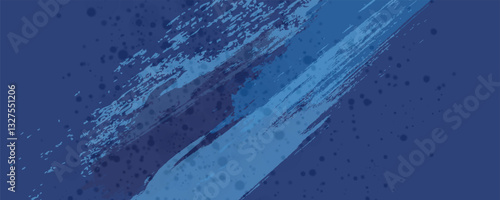 vector black grunge soccer ball on white and blue