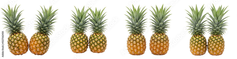 Set of Two Small Pineapples Set of Two Small Pineapples