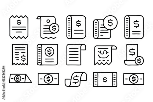 invoice  bill  receipt  tax and payment concept ed
