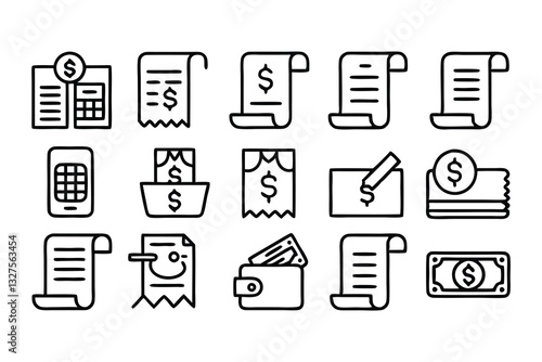 invoice  bill  receipt  tax and payment concept ed