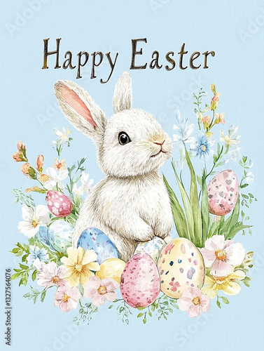 Happy Easter - wielkanocna kartka - życzenia