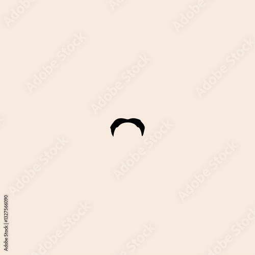 Hipster Mustache icon flat vector design. 