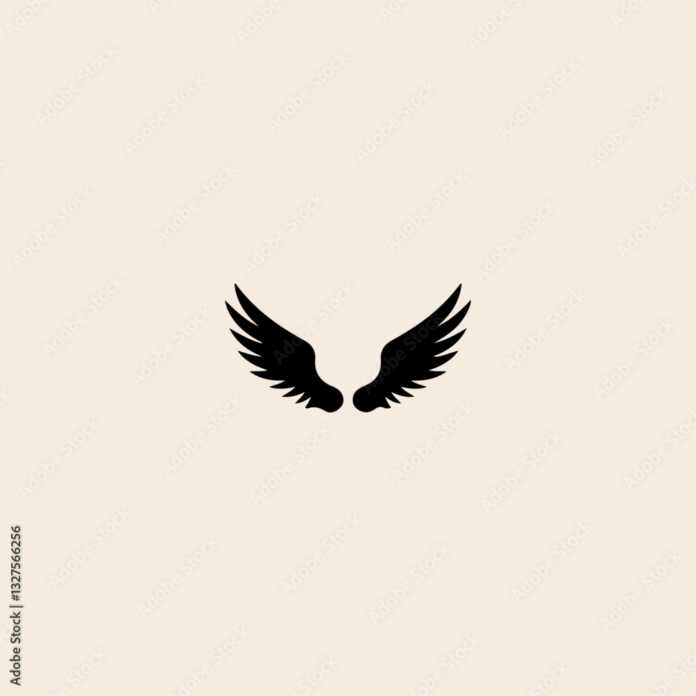 Obraz premium Wing icon flat vector design. 