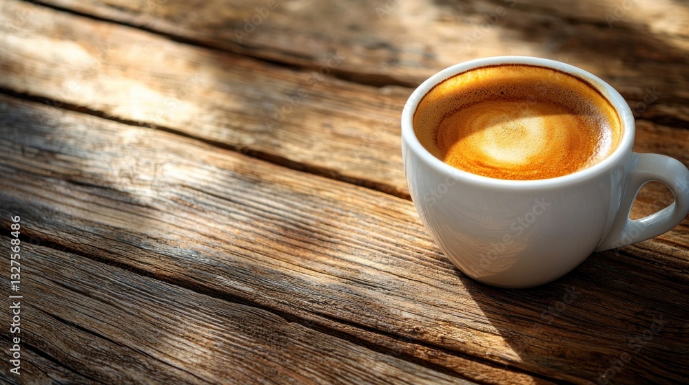 Latte on rustic wooden table Latte on rustic wooden table