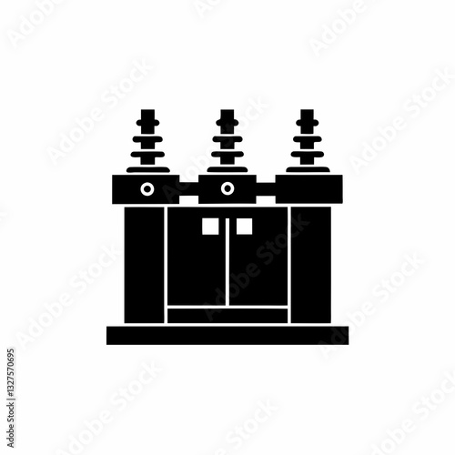 creative details electric substation icon vector illustration 
