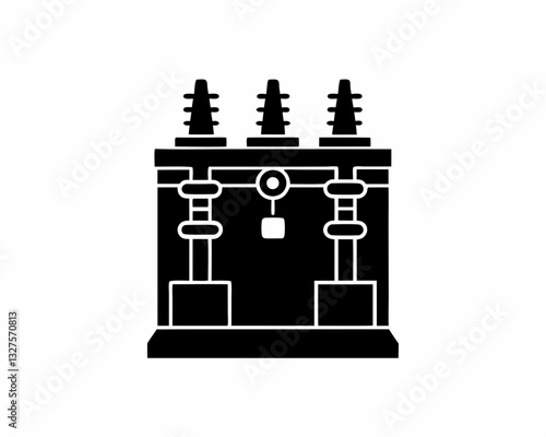 creative details electric substation icon vector illustration 