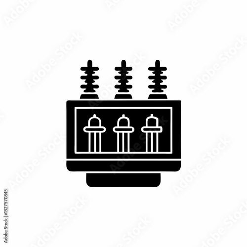 creative details electric substation icon vector illustration 