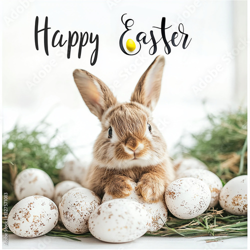 Happy Easter - wielkanocna kartka - życzenia