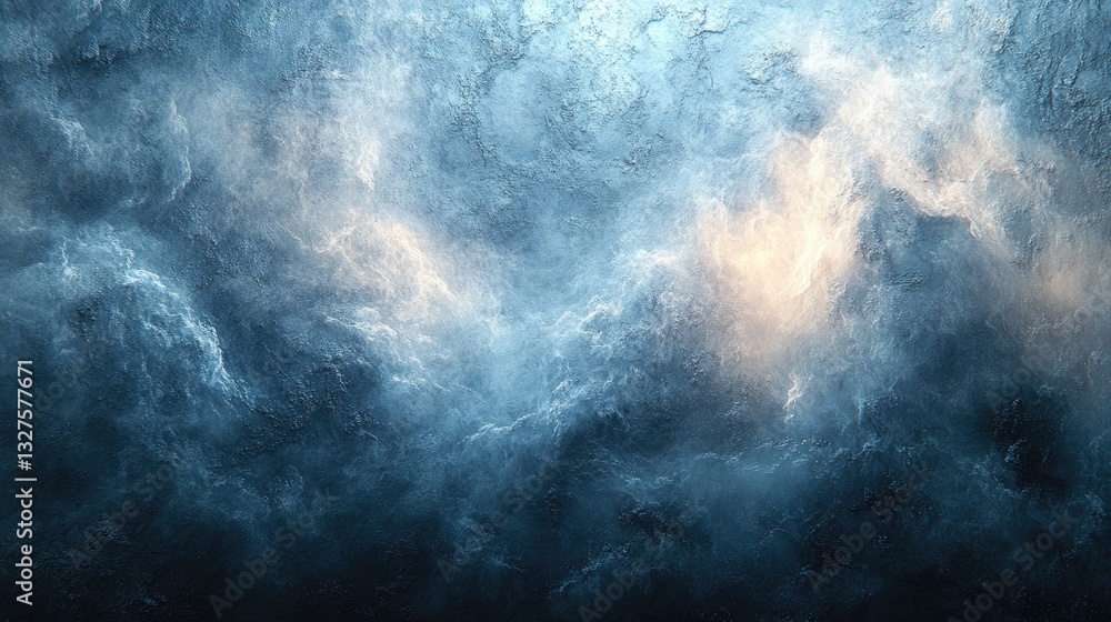 Cosmic storm clouds on a rocky surface Cosmic storm clouds on a rocky surface