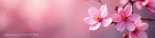 Delicate pink blossoms, soft focus, floral backdrop,  pastel,  flower power