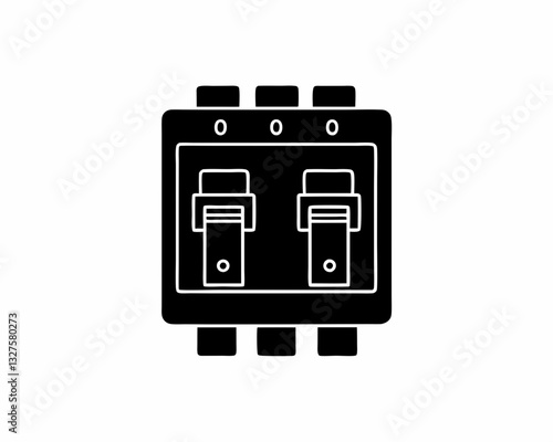 creative details fuse box icon vector illustration 
