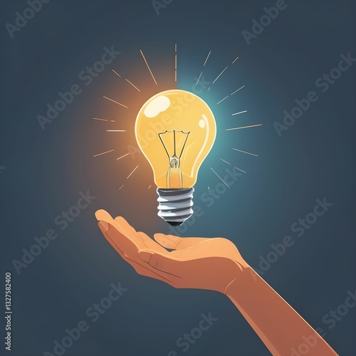 light bulb in hand
