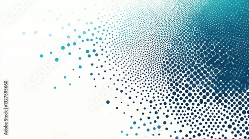 Stunning Abstract Background with Dynamic Teal and Blue Dot Pattern, Symbolizing Technology and Innovation. Perfect for Website Headers, Tech Presentations, and Modern Designs.
