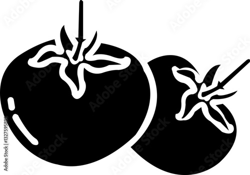 black and white tomato on a white background, vegetable, seed