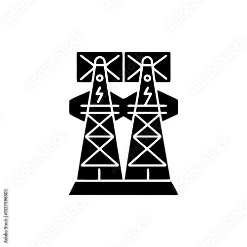 creative details electric grid icon vector illustration 