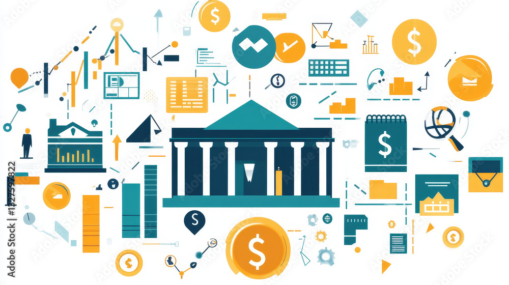 Crisis symbols concept problem economy banking business finance design investment icon vector. Crisis symbols concept problem economy banking business finance design investment icon vector.
