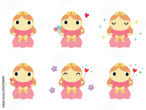 お姫様のアイコンセット