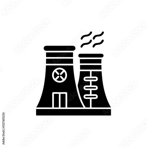 creative details thermal power station icon vector illustration 